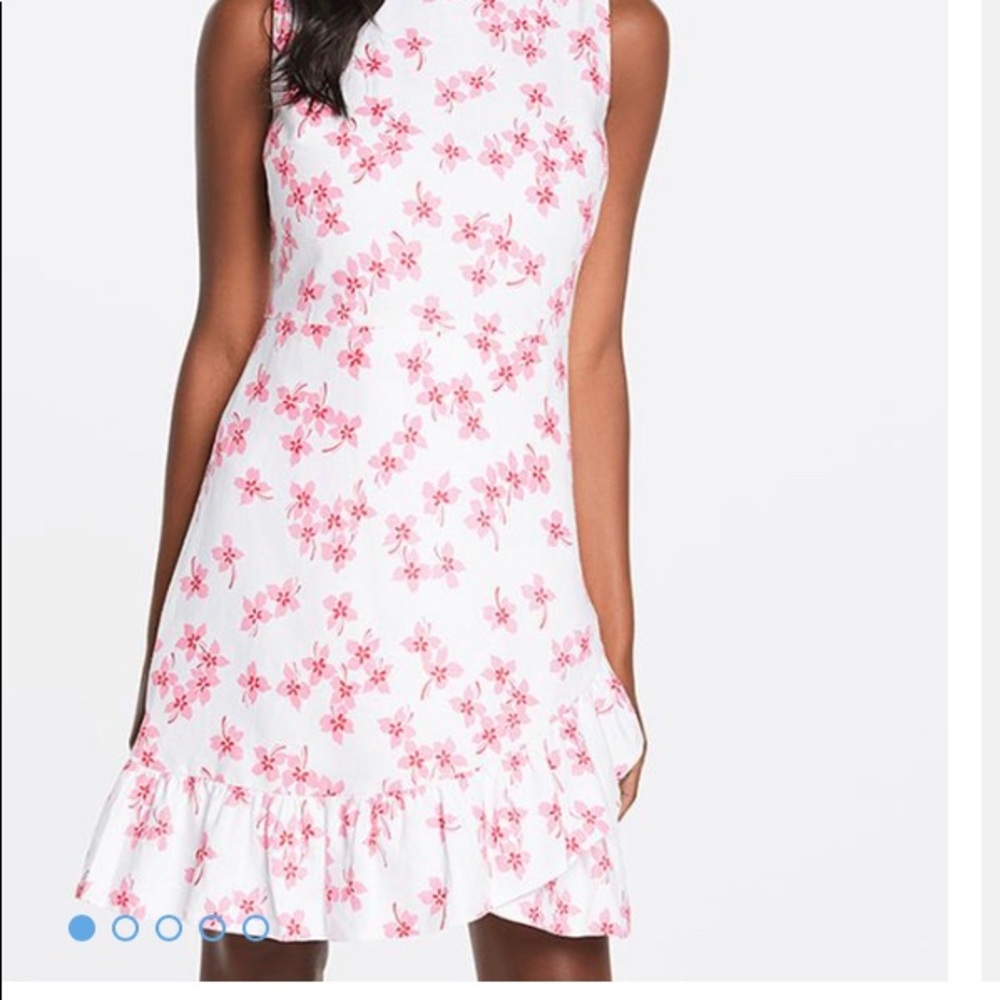 Draper James Pink Multi Faux Wrap Dress